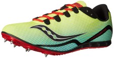 Saucony Men's Vendetta Track Spike Racing Shoe Citron/Blue/Red Size 10.5M