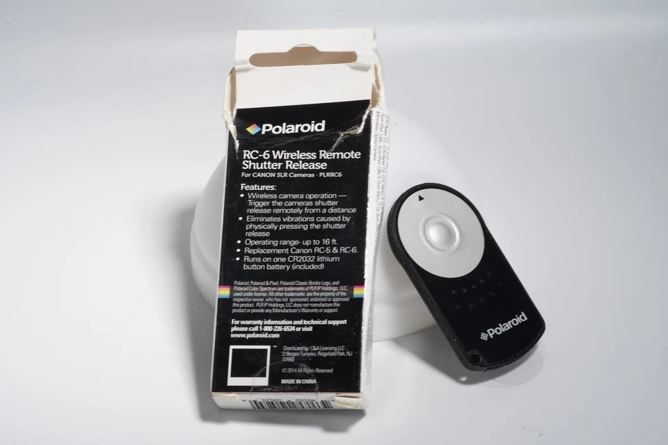 Open Box Polaroid RC-6 wireless IR shutter release remote control for Canon DSLR - Image 2 of 4