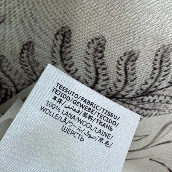 Bufanda de lana Alexander McQueen Fern blanca negra Foto 4 de 4