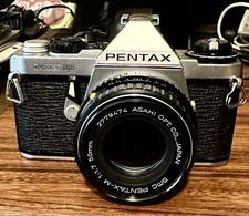 Pentax ME Super 35mm Film Camera with SMC-M 1:1.7 50mm lens, works fine, NICE