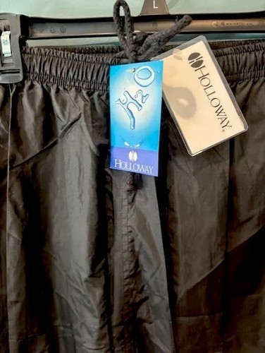 NWT Holloway Wind Rain Water Resistant Drawstring Nylon Pants Black Large - Picture 4 of 6