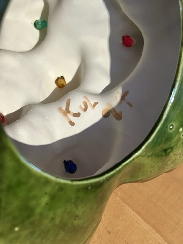 Vintage Holland Mold Flocked Ceramic Christmas Tree On Stand 14” T Light Up - Picture 11 of 11