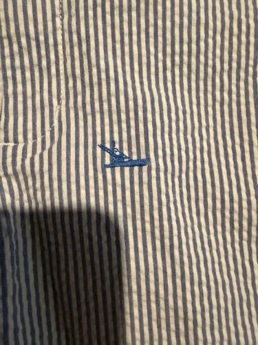 Vineyard Vines Boys Shorts Blue/White Striped Boats size 14 - Picture 2 of 14