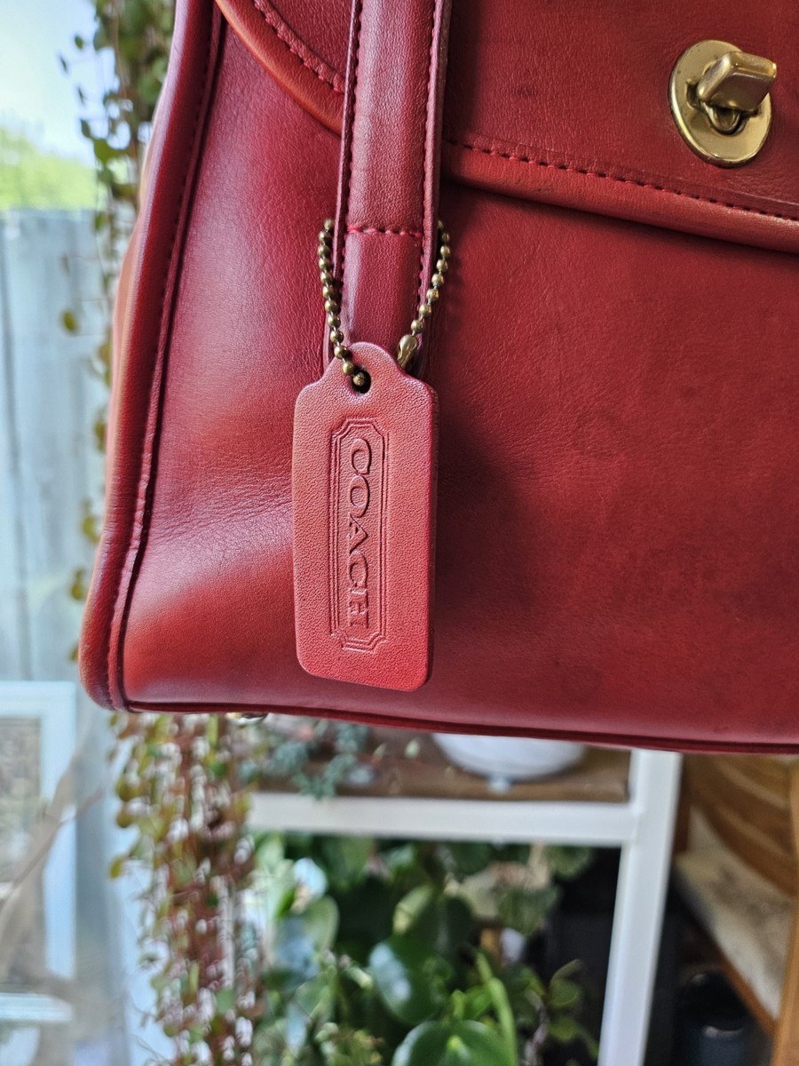 Rare! Vintage Coach Belmont #9088 Satchel Handbag In Red | eBay