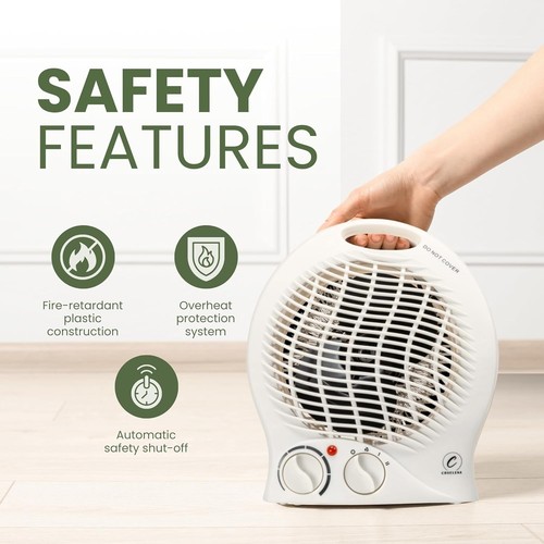 Coselena 2KW Elektro Heizlüfter - 2 Heizstufen, Kühlfunktion, Thermostat, W - Bild 3 von 8