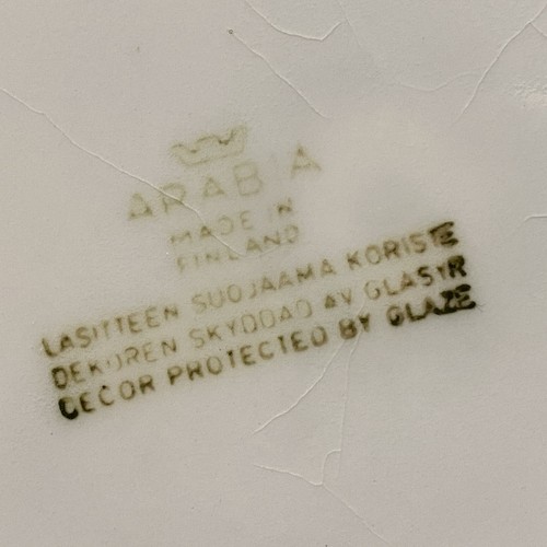 Vintage Arabia Finland 5" hellbraun & schwarz Schmetterling Keramik Krug oder Krug 1964-1971 - Bild 12 von 16