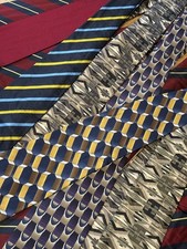 Lotto di 14 cravatte in seta Vintage Nos Tie Stock 14 pz never used