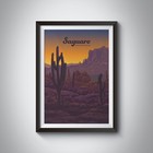 Saguaro National Park Travel Poster - Framed - Bucket List Prints