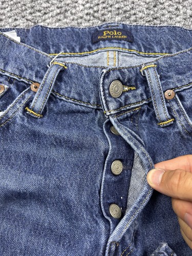 Polo Ralph Lauren Jeans Mens 30x30 Blue Straight Leg Denim Button Fly Classic - Picture 5 of 10