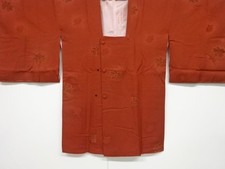 6869998: JAPANESE KIMONO / VINTAGE MICHIYUKI COAT / WOVEN FLOWER