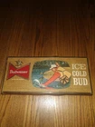 BUDWEISER BEER SIGN VINTAGE NON MOTION ICE COLD BUD FISHING