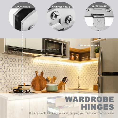 2pcs Glass Wine Cabinet Clamp Display Cabinet Hinge Gate Hinge Zinc Alloy Hinge - Bild 10 von 12