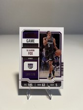 2023-24 Panini Contenders #40 De’Aaron Fox Game Ticket Pink #/199