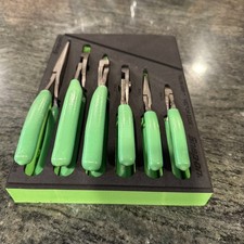Snap On Pl600es1fg 6 Pc. Plier Cutter Set In Foam Green New