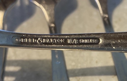 Reed & Barton Jamestown Stainless Flatware Dinner Fork 7 1/2" Lot Of 4 - Bild 7 von 7