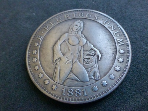 Hobo Münze Super Woman Fantasy Dollar Unikat Hobo Art