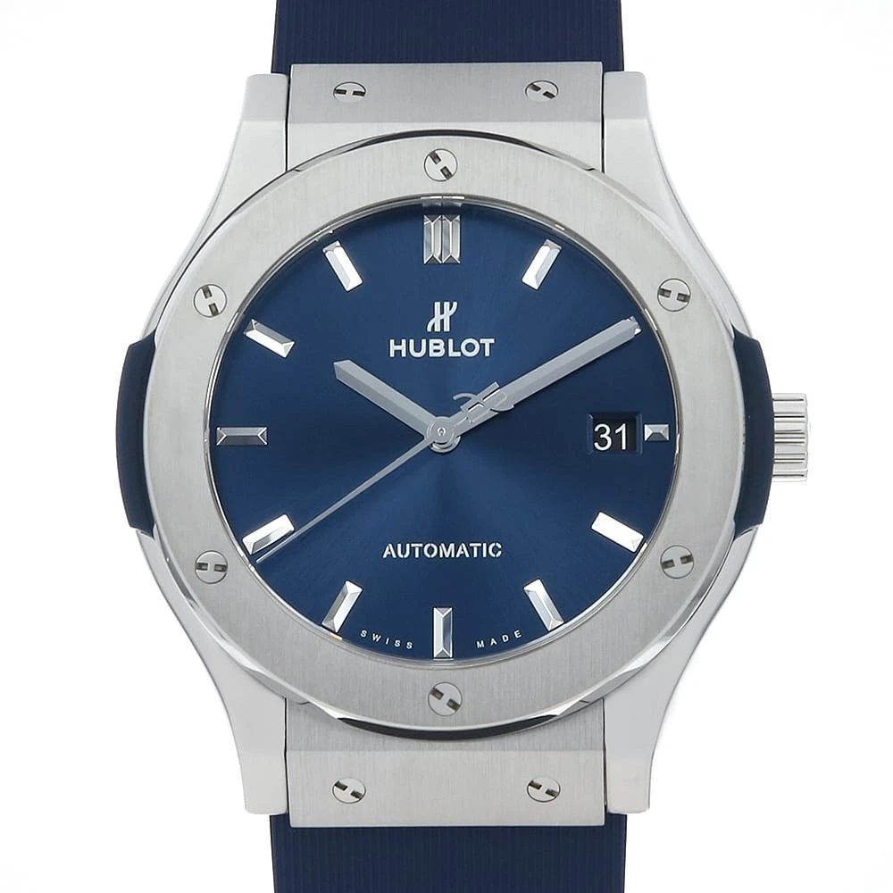 Hublot — HUBLOT Classic Fusion Titanium Blue 511.NX.7170.LR second hand mens