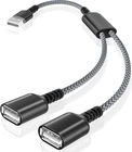 Basesailor USB Splitter 1 in 2 Out 3.3FT,USBA Male to Double Female Adapter | US