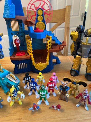 Power Rangers Imaginext Moon Base Playskool 16x figuras 2x Megazord y 3 zords - Imagen 4 de 9