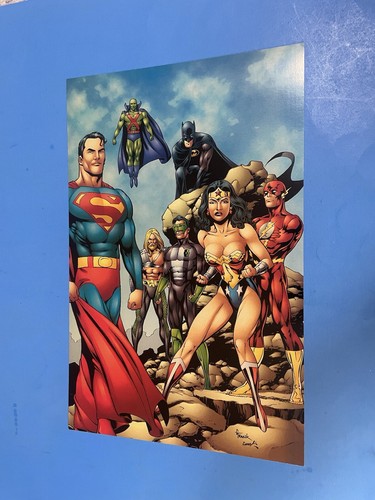 PÓSTER PIN UP DE LA LIGA DE LA JUSTICIA DE AMÉRICA DE DC COMICS NUEVO...WONDER WOMAN BATMAN FLASH - Imagen 1 de 3