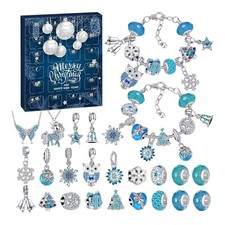 Christmas Advent Calendar Bracelet 24 Days Countdown Calendar DIY Charm Beads