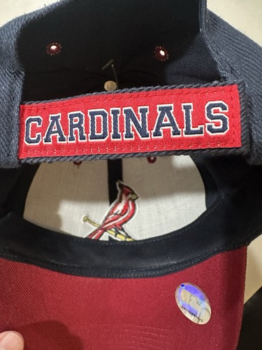 St Louis Cardinals Hat Mens Blue Red MLB Baseball T.E.I. Genuine MLB Merch - Picture 3 of 7
