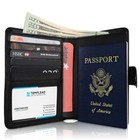 Porta Pasaporte Funda Cartera De Piel Para Pasaporte USA Tarjetas Y Documentos