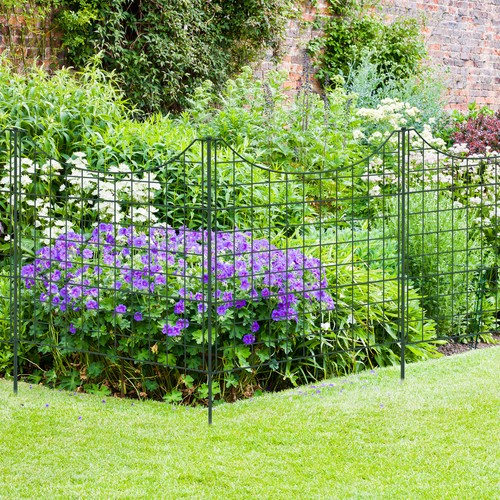 5X/10X Teichzaun Gartenzaun Metall Zaunelemente Gitterzaun Steckzaun Komplettset - Bild 9 von 17