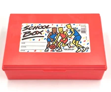 Vintage EMPIRE BEROL Pink Plastic School Pencil Box Case Made In USA 