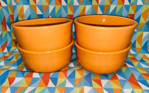 NEW TANGERINE set of 4 FIESTA WARE GUSTO BOWLS 28 oz free shipping - Picture 3 of 8