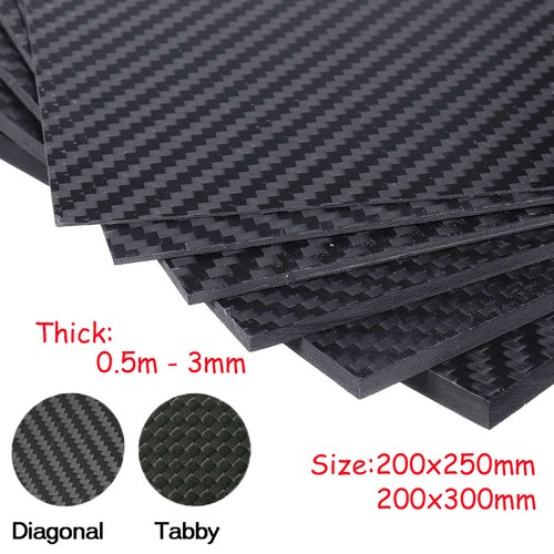 Color Carbon Fiber Fibre Sheet Plate Aerospace Grade 3K Glossy Twill 0.5/1/2/3mm - Picture 9 of 21