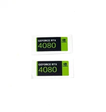 2 pcs NVIDIA GEFORCE RTX 4080 Sticker  Label Logo Decal Case Badge 24mm x 12mm