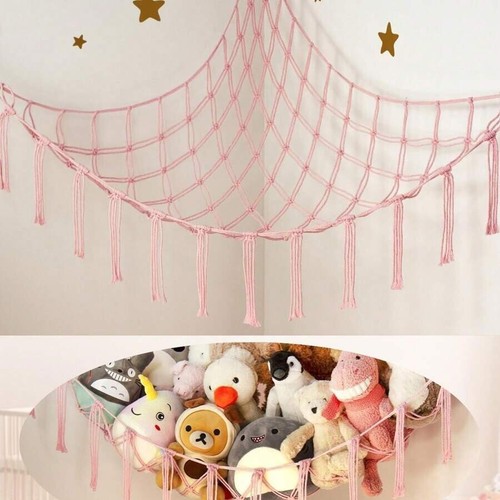 Animal Storage Hammock  Net Corner Large Toy Hammock for Stuffed Animals Room - Picture 2 of 22