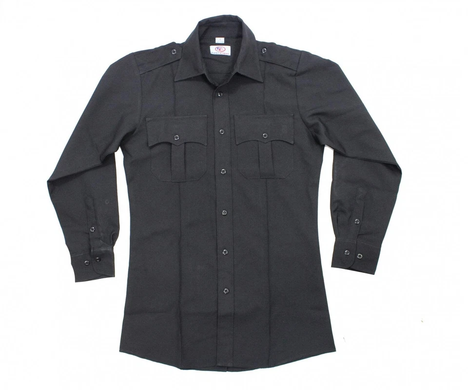 First Class 100% Polyester Long Sleeve Zippered Uniform Shirts - Image 2 of 4