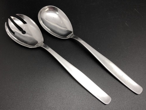 JUSTINUS Germany Set of Stainless Steel 7-3/4" Salad Service Set Tongs (RF985) - Picture 1 of 4