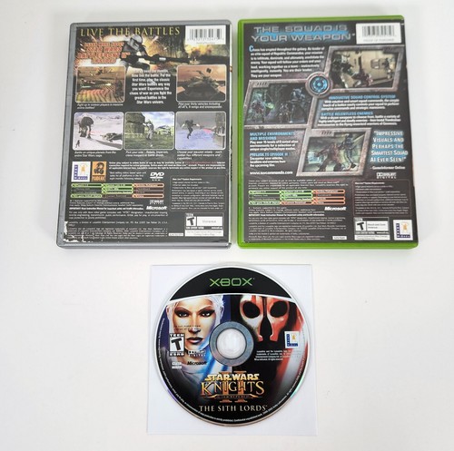 Star Wars Original Xbox Game Lot Republic Commando Battlefront Knights II Sith - Picture 2 of 3