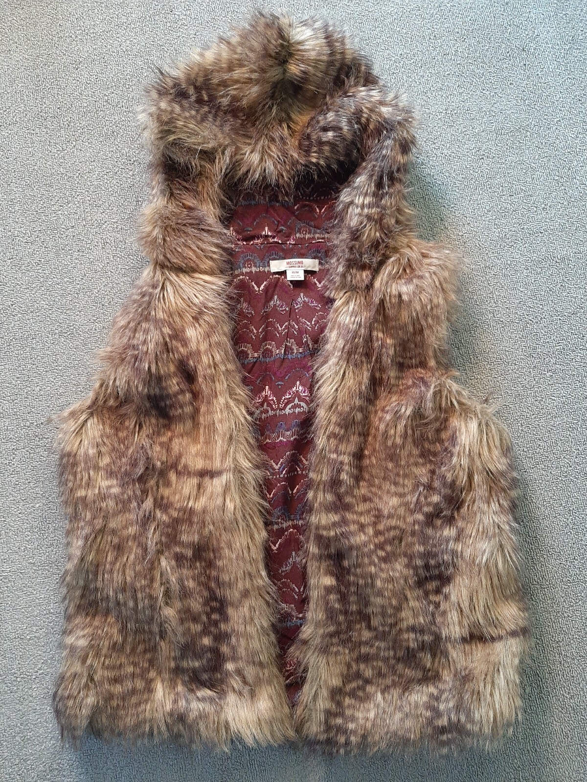 MOSSIMO SUPPLY Faux Fur Vest Brown 