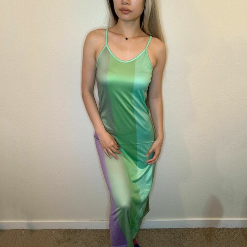 Women Summer Long Rainbow Maxi Dress Ladies Boho Holiday Beach Party Sundress - Picture 13 of 19