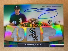 CHRIS SALE 2011 Topps Triple Threads Rookie Jersey Patch Auto GREEN /50