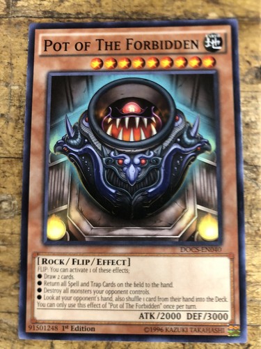 Pot of the Forbidden DOCS-EN040 1st Edition Near Mint YuGiOh! Card - Picture 1 of 2