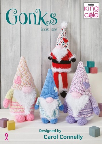 King Cole Knitting Pattern Booklet Festive Gonks by Carol Connelly Book 1 - Picture 1 of 4