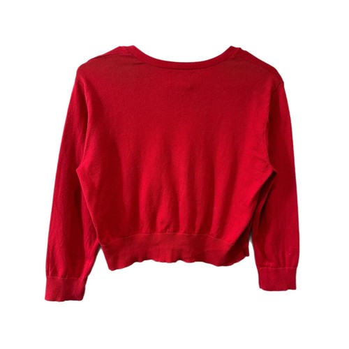 American Living Women’s Size Medium Button Front Cardigan Red 3/4 Sleeve - Picture 4 of 4