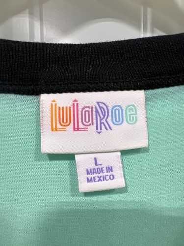 LuLaRoe When Life Gives You Lemons Graphic Tee Sz L Short Sleeve Mint Green NEW - Picture 4 of 7