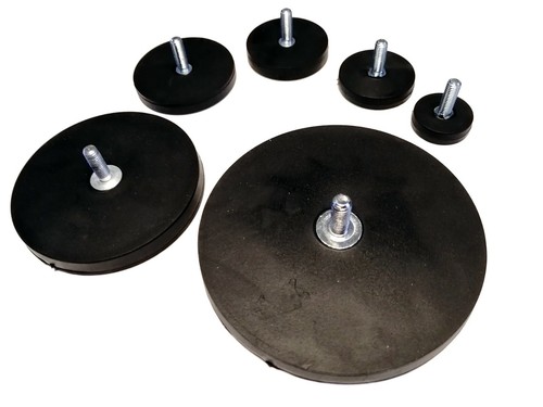 Neodymium Rubber Coated Pot Magnet 36mm 43mm 66mm 88mm 1/4-20 UNC - 第 3/3 張圖片