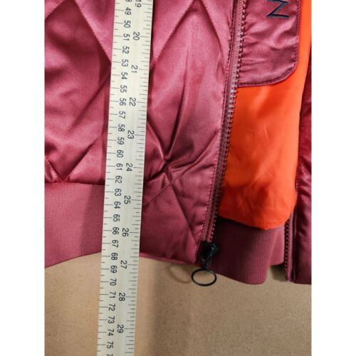 Nike Air Puffer Bomber Burgundy Lightweight Jacket Men XL Full Zip - Picture 4 of 8