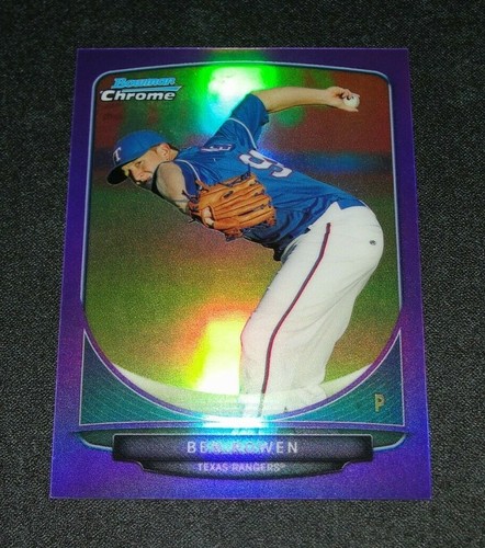 2013 Bowman Chrome BEN ROWEN #35 Mini Purple Refractor/5 Rangers ATLANTA Braves - Picture 1 of 2