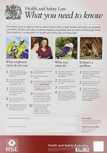 HSE Health And Safety Law Poster A3 FWC30/A3: what you need to know (Statutory - Picture 1 of 9