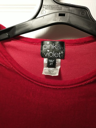 Pink & Violet Girls' Red & White Santa Holiday Christmas  Dress Toddler sz 2 - Picture 2 of 7