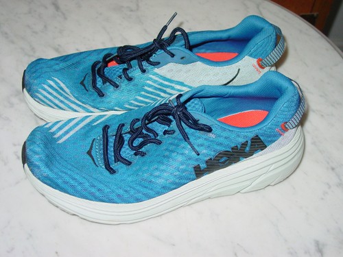 Hoka One One Rincon 1102874 IBWB White/Imperial Blue Running Shoes! Size 10.5 - Picture 5 of 18