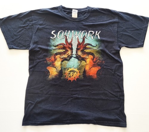 Soilwork Sworn to a Great World Official Tour T Shirt 2008 Double Sided Gildan L - Picture 1 of 5